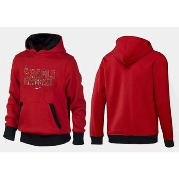 Los Angeles Angels Pullover Hoodie Red & Black Los Angeles Angels Pullover Hoodie Red & Black
