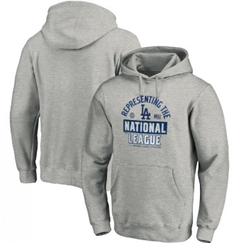 Los Angeles Dodgers Gray 2020 National League Champions Locker Room Pullover Hoodie Los Angeles Dodgers Gray 2020 National League Champions Locker Room Pullover Hoodie