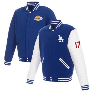 Los Angeles Dodgers & Los Angeles Lakers Reversible Jacket Los Angeles Dodgers & Los Angeles Lakers Reversible Jacket