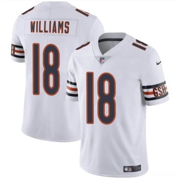 Youth Chicago Bears #18 Caleb Williams White 2024 Draft Vapor Stitched Football Jersey Youth Chicago Bears #18 Caleb Williams White 2024 Draft Vapor Stitched Football Jersey