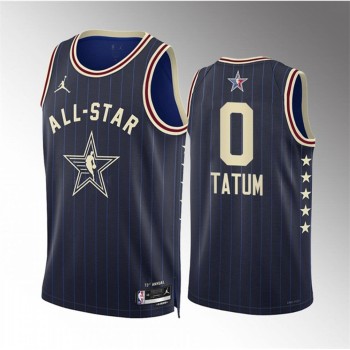 Men's 2024 All-Star #0 Jayson Tatum Navy Stitched Basketball Jersey Men's 2024 All-Star #0 Jayson Tatum Navy Stitched Basketball Jersey