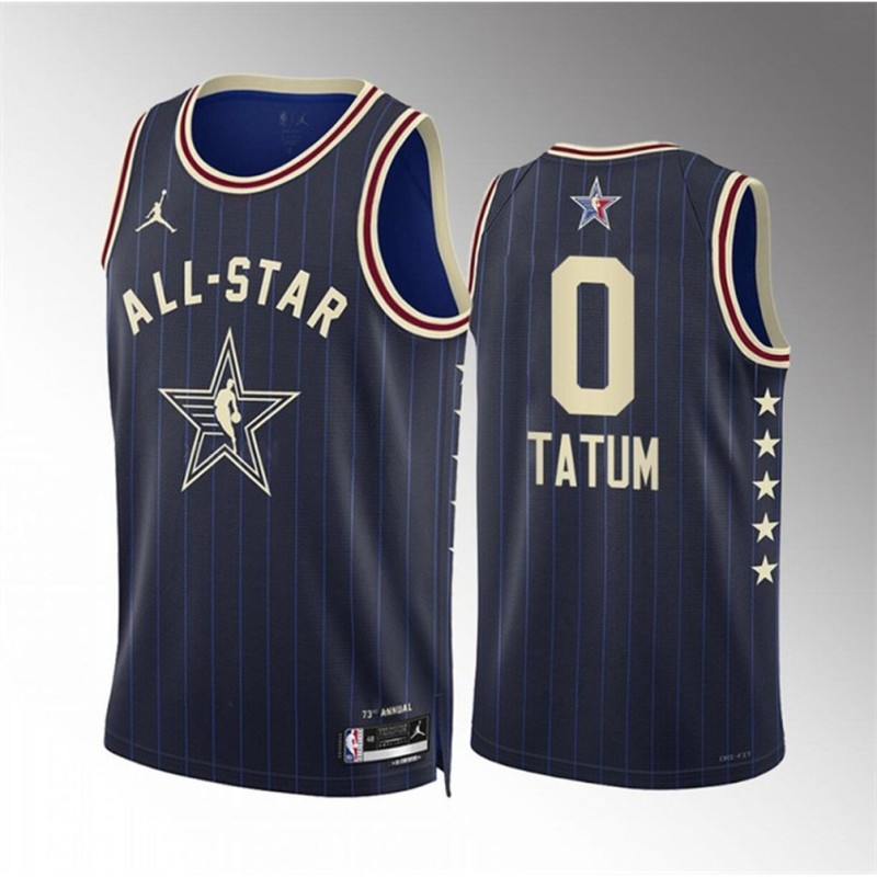 Men's 2024 All-Star #0 Jayson Tatum Navy Stitched Basketball Jersey Men's 2024 All-Star #0 Jayson Tatum Navy Stitched Basketball Jersey