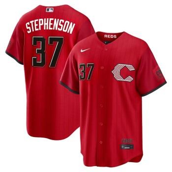 Men's Cincinnati Reds #37 Tyler Stephenson Red 2026 City Connect Stitched Jersey