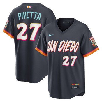 Men's San Diego Padres #27 Nick Pivetta Nike Obsidian 2026 City Connect Stadium Jersey