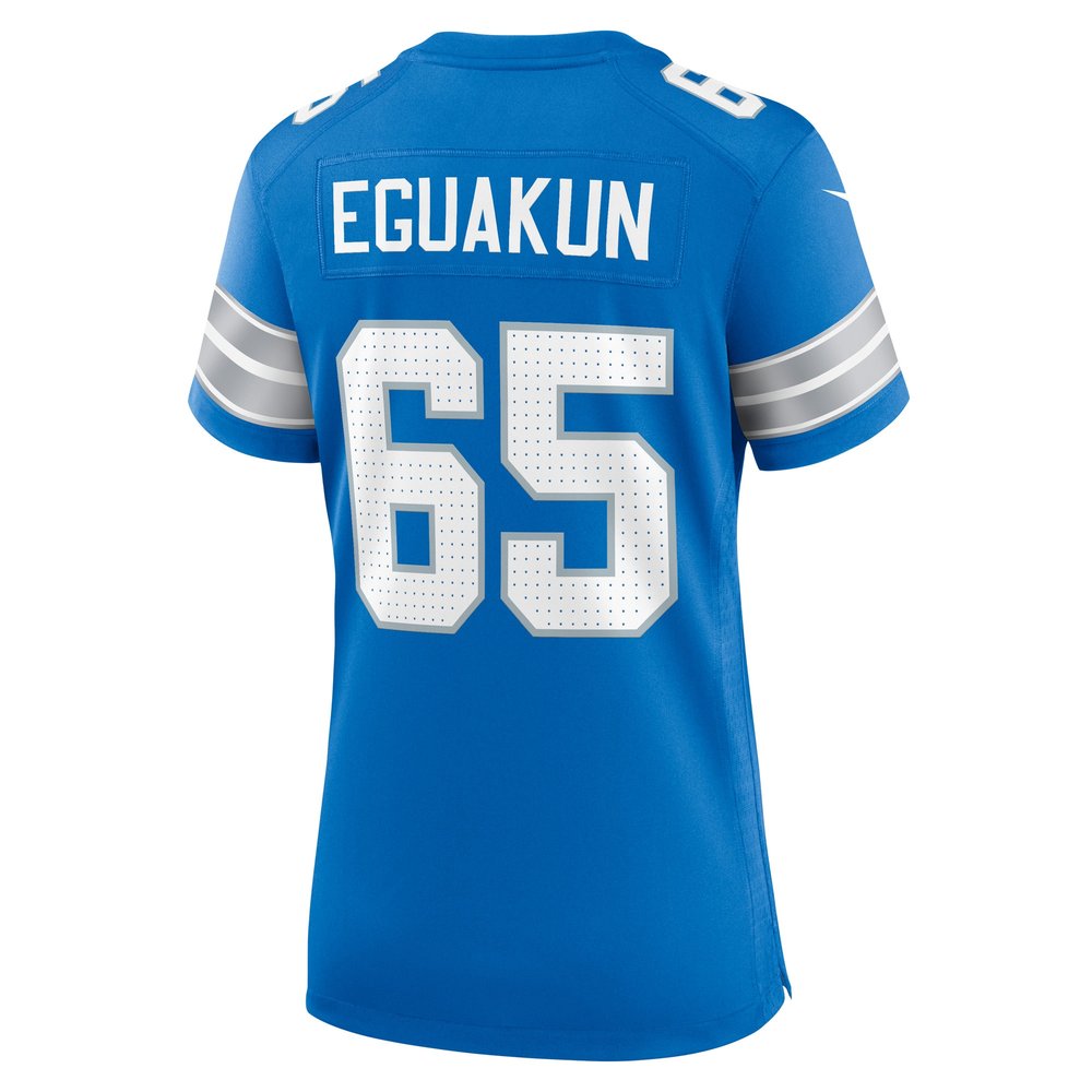 Women's Detroit Lions Kingsley Eguakun  Blue Game Jersey Women's Detroit Lions Kingsley Eguakun  Blue Game Jersey