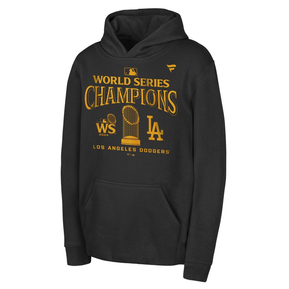 Youth Los Angeles Dodgers Black 2024 World Series Champions Hoodie Youth Los Angeles Dodgers Black 2024 World Series Champions Hoodie