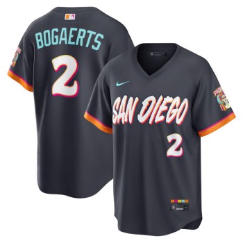 Men's San Diego Padres #2 Xander Bogaerts Nike Obsidian 2026 City Connect Stadium Jersey