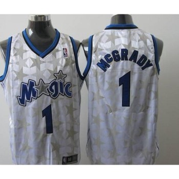 Magic #1 Tracy Mcgrady White Star Limited Edition Stitched NBA Jersey Magic #1 Tracy Mcgrady White Star Limited Edition Stitched NBA Jersey