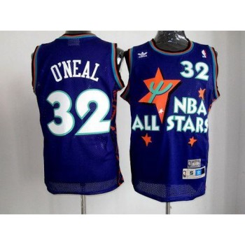 Magic #32 Shaquille O'Neal Purple 1995 All Star Throwback Stitched NBA Jersey Magic #32 Shaquille O'Neal Purple 1995 All Star Throwback Stitched NBA Jersey