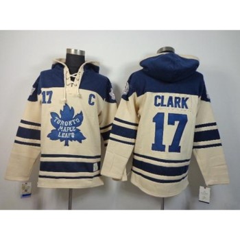 Maple Leafs #17 Wendel Clark Cream Sawyer Hooded Sweatshirt Stitched NHL Jersey Maple Leafs #17 Wendel Clark Cream Sawyer Hooded Sweatshirt Stitched NHL Jersey