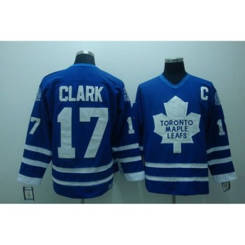 Maple Leafs #17 Wendel Clark Stitched Blue CCM Throwback NHL Jersey Maple Leafs #17 Wendel Clark Stitched Blue CCM Throwback NHL Jersey