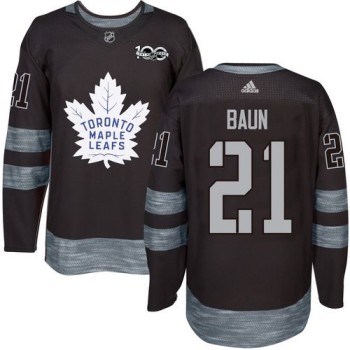 Maple Leafs #21 Bobby Baun Black 1917-2017 100th Anniversary Stitched NHL Jersey Maple Leafs #21 Bobby Baun Black 1917-2017 100th Anniversary Stitched NHL Jersey