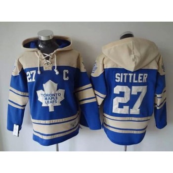 Maple Leafs #27 Darryl Sittler Blue Sawyer Hooded Sweatshirt Stitched NHL Jersey Maple Leafs #27 Darryl Sittler Blue Sawyer Hooded Sweatshirt Stitched NHL Jersey