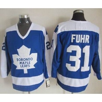 Maple Leafs #31 Grant Fuhr Blue/White CCM Throwback Stitched NHL Jersey Maple Leafs #31 Grant Fuhr Blue/White CCM Throwback Stitched NHL Jersey