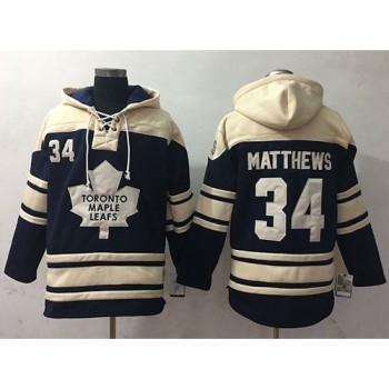 Maple Leafs #34 Auston Matthews Blue Sawyer Hooded Sweatshirt Stitched NHL Jersey Maple Leafs #34 Auston Matthews Blue Sawyer Hooded Sweatshirt Stitched NHL Jersey