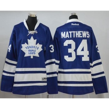 Maple Leafs #34 Auston Matthews Blue Women's Alternate Stitched NHL Jersey Maple Leafs #34 Auston Matthews Blue Women's Alternate Stitched NHL Jersey