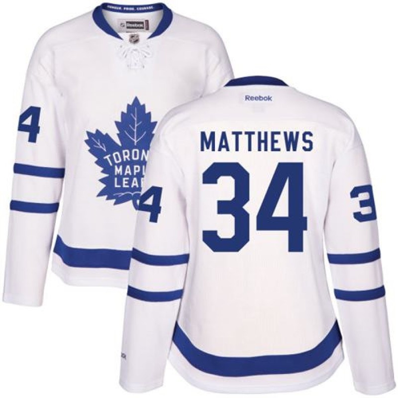 Maple Leafs #34 Auston Matthews White Road Women's Stitched NHL Jersey Maple Leafs #34 Auston Matthews White Road Women's Stitched NHL Jersey