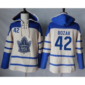 Maple Leafs #42 Tyler Bozak Cream Sawyer Hooded Sweatshirt Stitched NHL Jersey Maple Leafs #42 Tyler Bozak Cream Sawyer Hooded Sweatshirt Stitched NHL Jersey