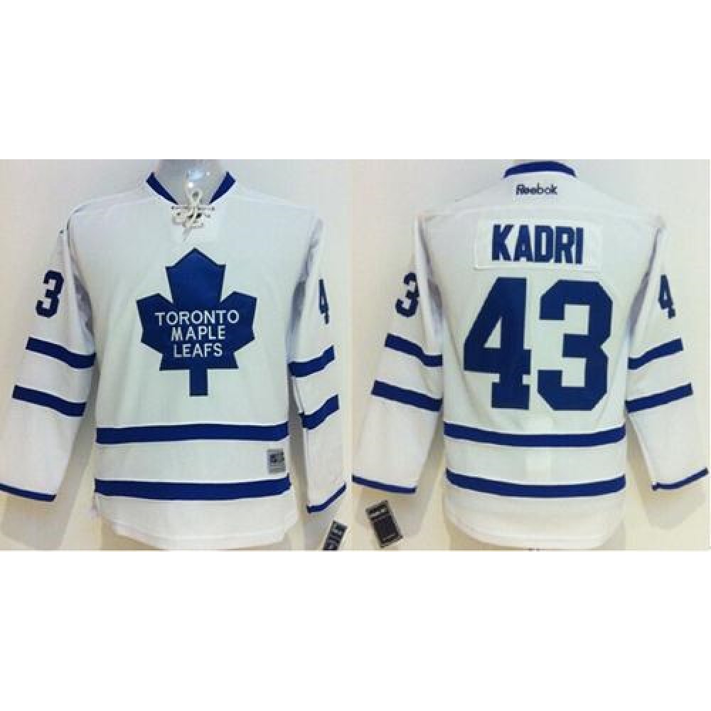 Maple Leafs #43 Nazem Kadri White Stitched Youth NHL Jersey