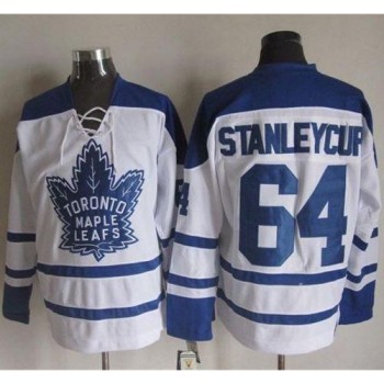 Maple Leafs #64 Stanley Cup White CCM Throwback Third Stitched NHL Jersey Maple Leafs #64 Stanley Cup White CCM Throwback Third Stitched NHL Jersey