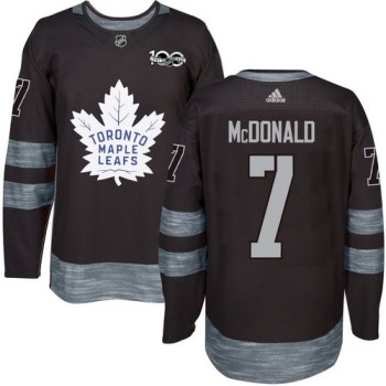 Maple Leafs #7 Lanny McDonald Black 1917-2017 100th Anniversary Stitched NHL Jersey Maple Leafs #7 Lanny McDonald Black 1917-2017 100th Anniversary Stitched NHL Jersey