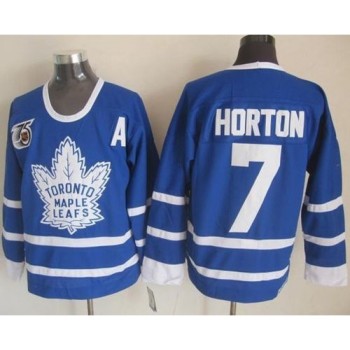 Maple Leafs #7 Tim Horton Blue 75th CCM Throwback Stitched NHL Jersey Maple Leafs #7 Tim Horton Blue 75th CCM Throwback Stitched NHL Jersey