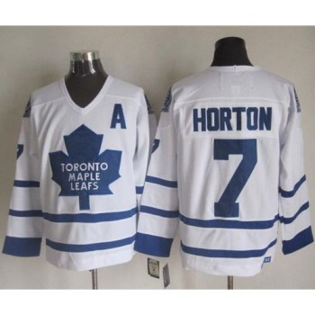Maple Leafs #7 Tim Horton White CCM Throwback Stitched NHL Jersey Maple Leafs #7 Tim Horton White CCM Throwback Stitched NHL Jersey