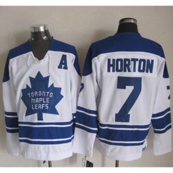 Maple Leafs #7 Tim Horton White CCM Throwback Third Stitched NHL Jersey Maple Leafs #7 Tim Horton White CCM Throwback Third Stitched NHL Jersey