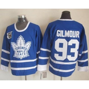 Maple Leafs #93 Doug Gilmour Blue 75th CCM Throwback Stitched NHL Jersey Maple Leafs #93 Doug Gilmour Blue 75th CCM Throwback Stitched NHL Jersey