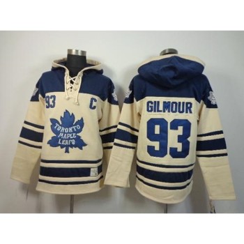 Maple Leafs #93 Doug Gilmour Cream Sawyer Hooded Sweatshirt Stitched NHL Jersey Maple Leafs #93 Doug Gilmour Cream Sawyer Hooded Sweatshirt Stitched NHL Jersey