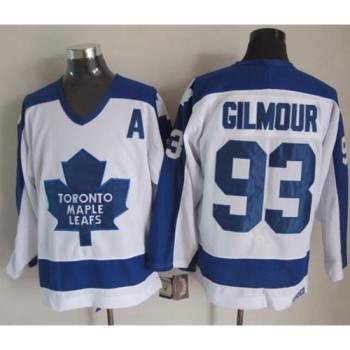 Maple Leafs #93 Doug Gilmour White/Blue CCM Throwback Stitched NHL Jersey Maple Leafs #93 Doug Gilmour White/Blue CCM Throwback Stitched NHL Jersey