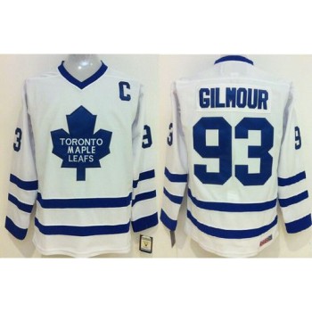 Maple Leafs #93 Doug Gilmour White CCM Throwback Stitched NHL Jersey Maple Leafs #93 Doug Gilmour White CCM Throwback Stitched NHL Jersey