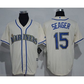Mariners #15 Kyle Seager Cream New Cool Base Stitched MLB Jersey Mariners #15 Kyle Seager Cream New Cool Base Stitched MLB Jersey