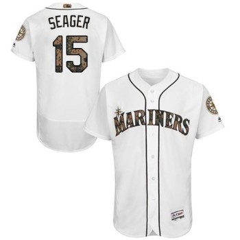 Mariners #15 Kyle Seager White Flexbase Authentic Collection 2016 Memorial Day Stitched MLB Jersey Mariners #15 Kyle Seager White Flexbase Authentic Collection 2016 Memorial Day Stitched MLB Jersey