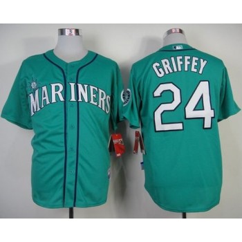 Mariners #24 Ken Griffey Green Alternate Cool Base Stitched MLB Jersey Mariners #24 Ken Griffey Green Alternate Cool Base Stitched MLB Jersey
