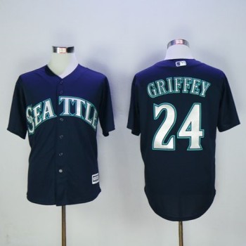 Mariners #24 Ken Griffey Navy blue New Cool Base 2016 Hall Of Fame Patch Stitched MLB Jersey Mariners #24 Ken Griffey Navy blue New Cool Base 2016 Hall Of Fame Patch Stitched MLB Jersey
