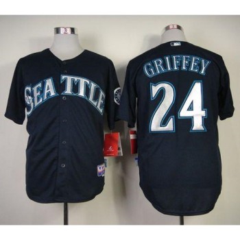 Mariners #24 Ken Griffey Stitched Navy Blue MLB Jersey Mariners #24 Ken Griffey Stitched Navy Blue MLB Jersey