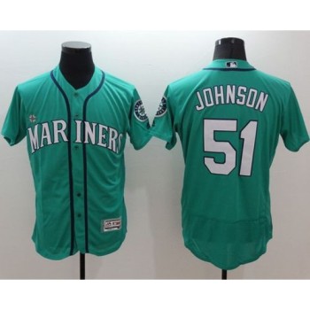 Mariners #51 Randy Johnson Green Flexbase Authentic Collection Stitched MLB Jersey Mariners #51 Randy Johnson Green Flexbase Authentic Collection Stitched MLB Jersey