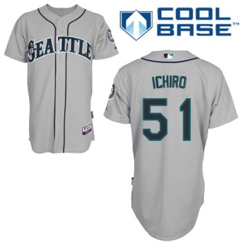 Mariners #51 ichiro Suzuki Grey Cool Base Stitched MLB Jersey Mariners #51 ichiro Suzuki Grey Cool Base Stitched MLB Jersey