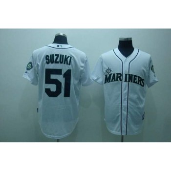 Mariners #51 ichiro Suzuki Stitched White MLB Jersey Mariners #51 ichiro Suzuki Stitched White MLB Jersey