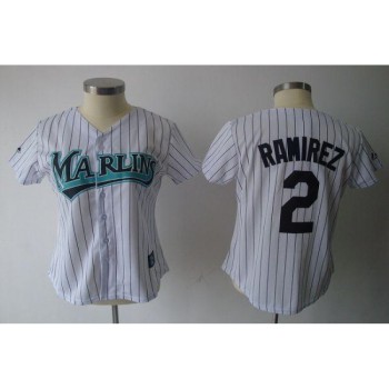Marlins #2 Hanley Ramirez White Women's Fashion Stitched MLB Jersey Marlins #2 Hanley Ramirez White Women's Fashion Stitched MLB Jersey