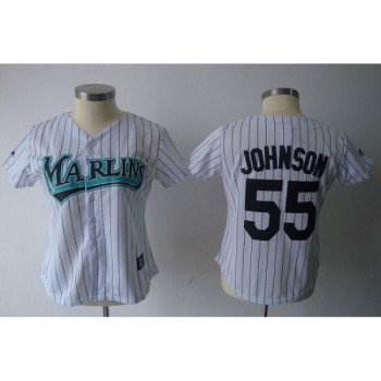 Marlins #55 Josh Johnson White Women's Fashion Stitched MLB Jersey Marlins #55 Josh Johnson White Women's Fashion Stitched MLB Jersey
