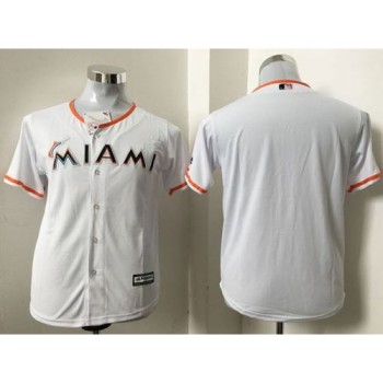 Marlins Blank White Cool Base Stitched Youth MLB Jersey Marlins Blank White Cool Base Stitched Youth MLB Jersey