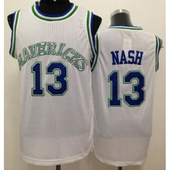 Mavericks #13 Steve Nash White Throwback Stitched NBA Jersey Mavericks #13 Steve Nash White Throwback Stitched NBA Jersey