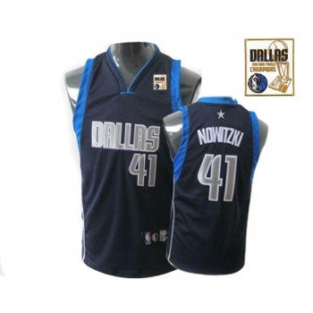Mavericks 2011 Champions Patch #41 Dirk Nowitzki Dark Blue Stitched Youth NBA Jersey Mavericks 2011 Champions Patch #41 Dirk Nowitzki Dark Blue Stitched Youth NBA Jersey