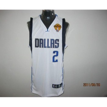 Mavericks 2011 Finals Patch #2 Jason Kidd White Stitched NBA Jersey