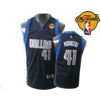Mavericks 2011 Finals Patch #41 Dirk Nowitzki Dark Blue Stitched Youth NBA Jersey Mavericks 2011 Finals Patch #41 Dirk Nowitzki Dark Blue Stitched Youth NBA Jersey