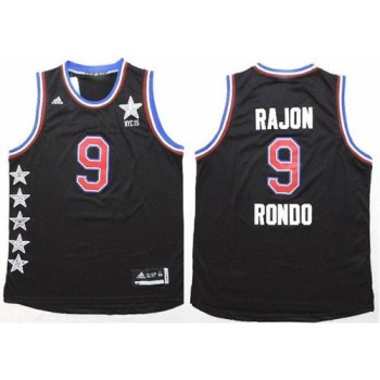 Mavericks #9 Rajon Rondo Black 2015 All Star Stitched NBA Jersey