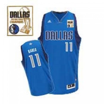 Mavericks Champion Patch #11 Jose Barea Baby Blue Revolution 30 Stitched Youth NBA Jersey