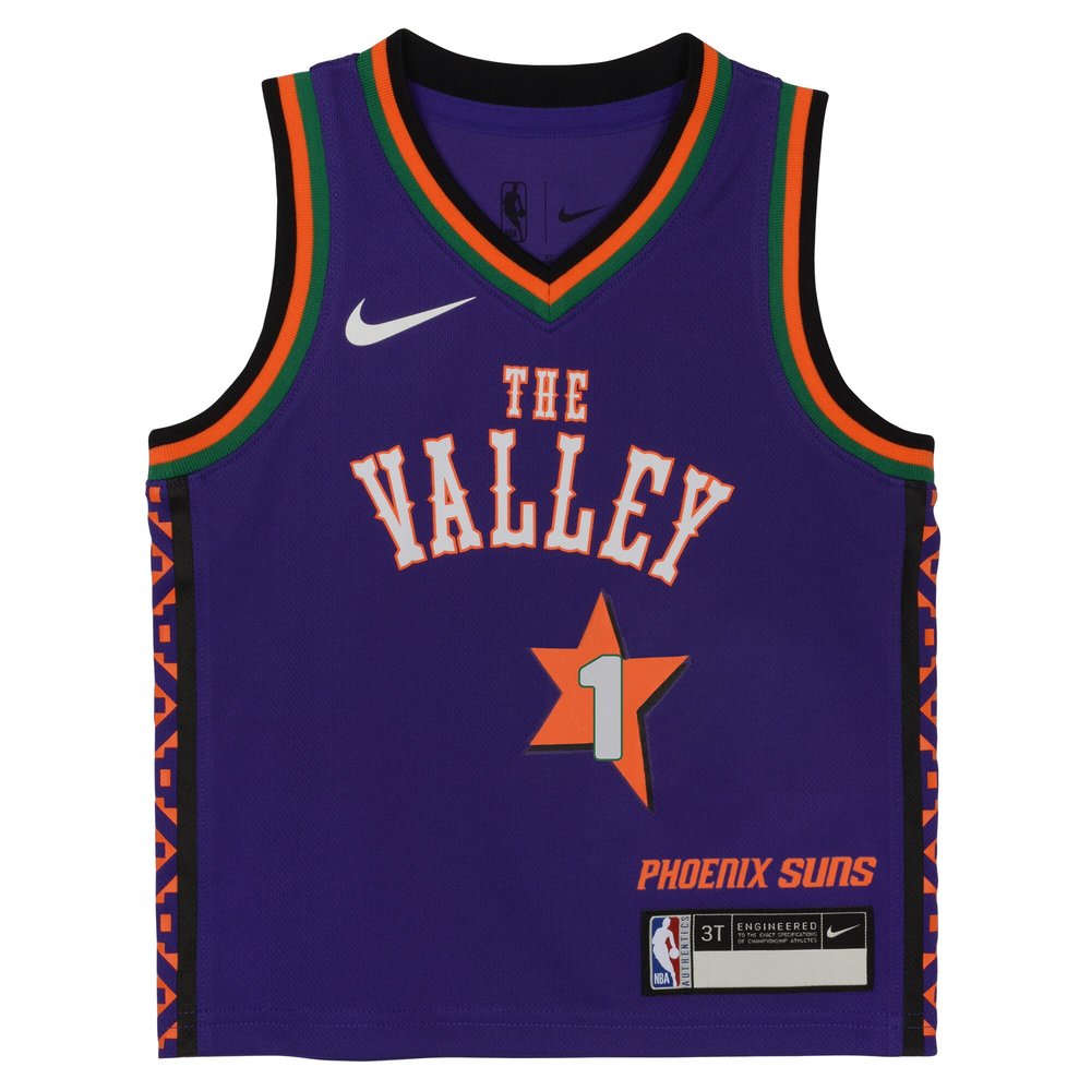 Toddler Phoenix Suns Devin Booker Purple 2024/25 Swingman Player Jersey - City Edition Toddler Phoenix Suns Devin Booker Purple 2024/25 Swingman Player Jersey - City Edition